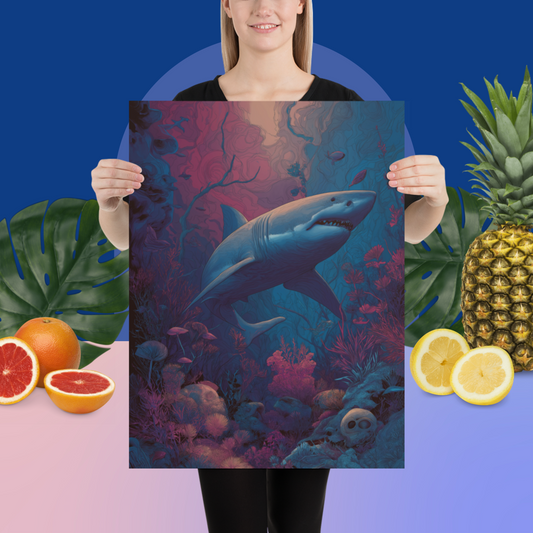 Beautiful Great White Shark Print